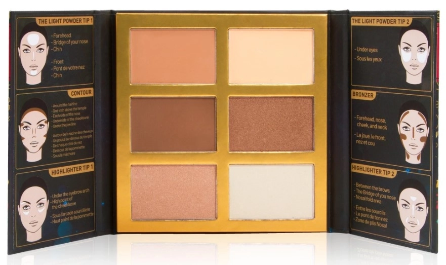 J.CAT – Symphony Face Obsession Highlight, Contour&Bronzer Paleta – Medium to Dark, SFO102