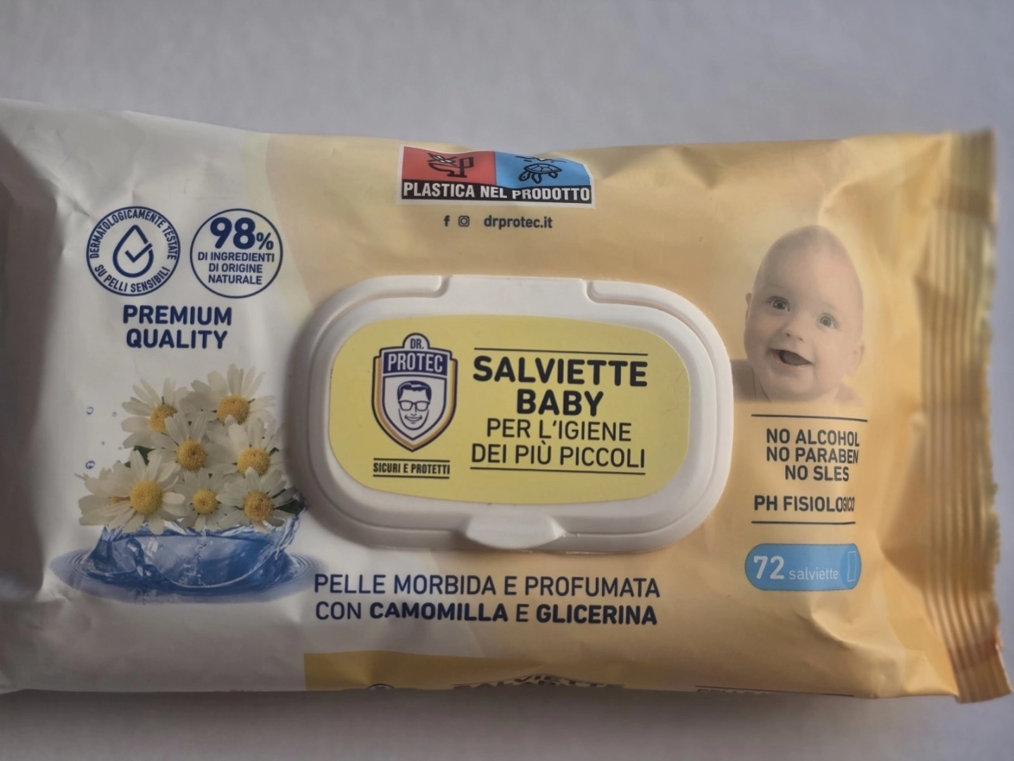Protec Baby vlažne maramice 72 kom - Kamilica