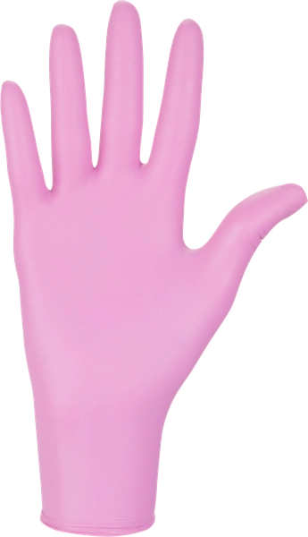 Nitrilne rukavice, bez pudera pink 100/1